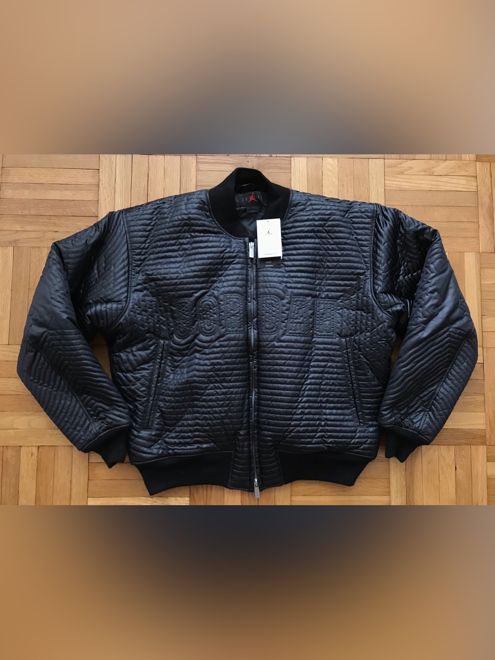 Size Large Mens Jordan Flight Nylon Full-Zip Varsity Jacket Black II5314-010